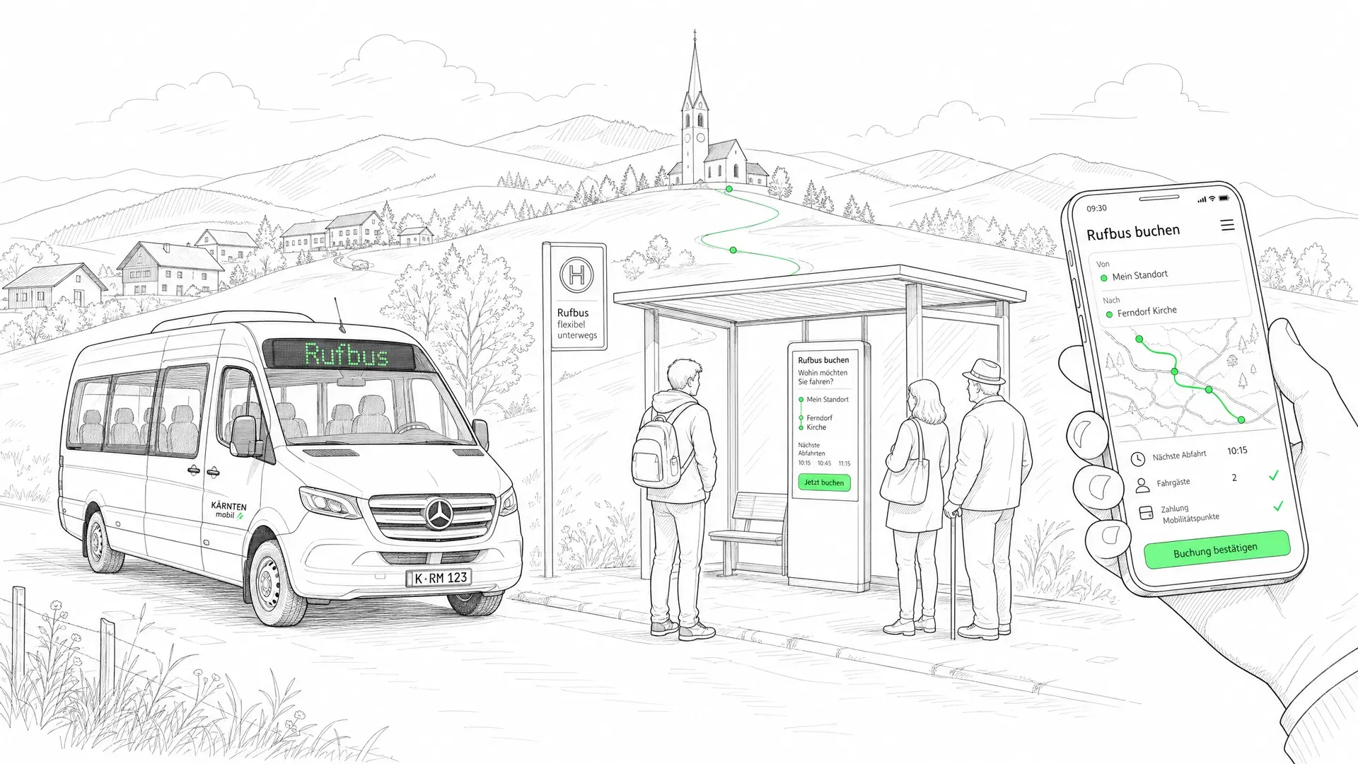 Kärnten Fallbeispiel Illustration